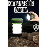 zeyta12 Katlanabilir Kamp Lambası Solar Fener Görünümlü 3 Kademeli Şarjlı zeytan45