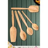 Zeytin Ağacı Ahşap Tahta Kaşık Spatula Seti Zeytin Ağacı Ağaç Kaşık Ynzyt-601 Kahverengi