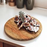 Zeytin Ağacı Kesme, Sunum Ve Pizza Tahtası 30 Cm Yuvarlak