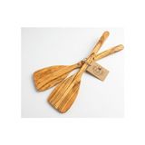 Zeytin Ağacı Spatula 2'li Set – Ince ve Hafif – Omlet, Krep, Krep ve Hafif Tavada Kızartmak