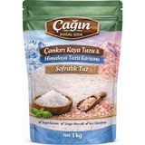 Zeytin Çağın Doğal Gıda Sofralık Himalaya Tuzu+ Çankırı Kaya Tuzu 1 kg