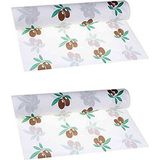Zeytin Desenli Roll-Up Rulo Kağıt Masa Örtüsü 100 x 150cm 32 Yaprak Su Geçirmez Kullan At