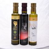 Zeytin Hanım Muhteşem Üçlü: Erken Hasat Soğuk Sıkım Natürel Sızma Zeytinyağı & Yabani Nar Ekşisi & Ev Yapımı Elma Sirkesi - 250 ml