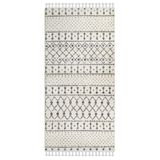 Zeytin Kremi Figürlü Modern Geometrik Etnik Desenli Boho Makinada Yıkanabilir Hafif Hav Toz Vermez Leke Tutmaz Kaymaz Taban Dijital Makine Baskı Halı Oturma Odası Salon Yolluk Koridor Mutfak Halısı