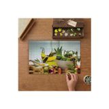 Zeytin Yağı- Yeşil Zeytin Tasarımı 240 Parça Ahşap Puzzle Ahşap Kutuda MP00408