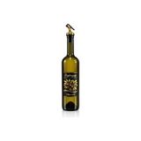 Zeytinyağı ve Ayçiçek Yağı Şişesi Seti, Altın Etiket ve Yağdanlık Aparatlı, Korumalı Ahşap Standlı 750 Ml, 2 Adet, Yeşil Cam Şişe (Korumalı Standlı, Altın) - Option-1
