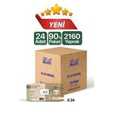 Zeytinyağlı Islak Bebek Mendili 24x90 Lı Paket 2160 Yaprak Doğal Esans , Geri Dönüştürülebilir Kumaş