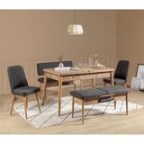 Zeytun Paris Modern Tasarımlı Açılır Yemek Masası Takımı Suntalam Malzemeden 130 cm Genişlik - Ahşap - Siyah Epoksi