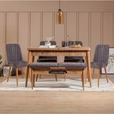 ZEYTUNHOME Roma Large Mutfak Masa Takımı - Modern Ahşap Tasarım, Kolay Montajlı, Sağlam ve Şık Mutfak & Salon Masası, Açılır (ATLANTİK SOHO ANTRASİT)