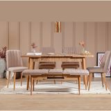 ZEYTUNHOME Roma Large Mutfak Masa Takımı - Modern Ahşap Tasarım, Kolay Montajlı, Sağlam ve Şık Mutfak & Salon Masası, Açılır (ATLANTİK TAŞ)