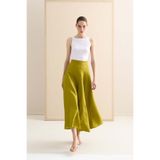 Zeyyen PARÇALI KESİM KETEN ETEK OLIVE