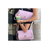 ZEYZEYBUTİK Mary Çıtçıtlı fermuar Portföy Pembe Çanta