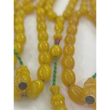 Zeyzun Usta Bilek Boy Efe Maskot Sıkma Kehribar Tespih 15X11 Mm Beyzi Kesim