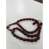 Zeyzun Usta Bilek Boy Efe Maskot Sıkma Kehribar Tespih 16X1 Mm Kapsül Kesim