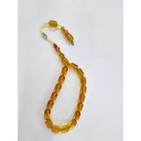 Zeyzun Usta Çift İmzalı Bilek Boy Efe Maskot Sıkma Kehribar Tespih 15 X 11 Mm Kapsül Kesim