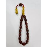 Zeyzun Usta İmzalı Bilek Boy Efe Maskot Sıkma Kehribar Tespih 15 X 11 Mm