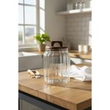 zezedesing Akasya Vakumlu Kapaklı Cam Kavanoz 3000 ML – Büyük Boy Saklama Kavanozu 24x14.5 cm