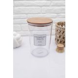 zezedesing Bulaşık Makinesi Tablet Deterjan Kavanozu/kutusu Ahşap Vakumlu Kapak 2300 ml