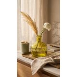 zezedesing Dekoratif Amber Cam Vazo 12x11 cm – Mini Renkli Cam Çiçeklik, Masa Üstü ve Salon Dekoratif Vazo(YEŞİL)