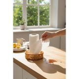 zezedesing Rattan El Örmesi Kağıt Havluluk - Dekoratif Mutfak Havlu Askısı 21x15,5 cm
