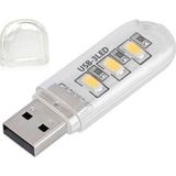 ZFN 3 Adet Flash Bellek Görünümlü Taşınabilir 3 LED Beyaz Işık USB Gece Lambası