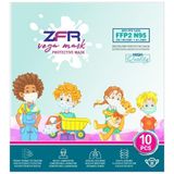 ZFR Mask 5 Katlı FFP2 NR N95 Meltblownlu 5'li Poşette Karışık Desenli Kız/Erkek Çocuk Maskesi 10'lu
