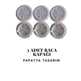 ZFS Papatya Tasarım Beyaz Baca Kapağı 3 Adet
