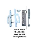 ZFS PVC Pimapen Kapı Kolu Kilit Seti 1 Adet – Banyo WC Tuvalet Kapı Kolu Takımı