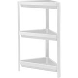 Zg Store 3 Katlı Üçgen Köşe Rafı | Banyo, Mutfak ve Kiler Için Yer Tasarruflu Organizer | Çok Amaçlı Raf Ünitesi | 3 Farklı Renk Seçeneği | (33X71X33CM) (Beyaz)