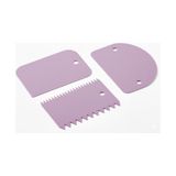 Zg Store 3’lü Hamur Kazıyıcı ve Şekillendirici Set – Pasta Spatulası Seti – Kek Kreması Düzleştirici, Hamur Kesici, Fondan Şekillendirici, Dişli Kenar Dekor Aparatı - 0,5 x 7 cm