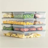 Zg Store 4 Adet Buzdolabı Organizeri, Buzdolabı Için Çok Amaçlı Saklama Kabı, Fresh Box, Şeffaf ve Ayarlanabilir, Gıdaları Taze Tutma Özelliği, Mutfak Düzenleyici (2400 Ml)