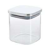 Zg Store 450 ml Metal Kapaklı Borosilikat Cam Kavanoz, Silikon Contalı Kuru Gıda Saklama Kabı, Kahve Çay Baharat Kuruyemiş Için Şeffaf Cam Erzak Kabı, 10 x 10 x 10 Cm, 1 Adet