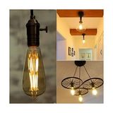 Zg Store 4W Dim Rustik LED Ampul Sarı Işık Armut Edison Ampul - Altın