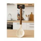 Zg Store Akasya Saplı Delikli Servis Kaşığı – Yanmaz, Dayanıklı, Ergonomik, Çizilmez Mutfak Kaşığı - 0,5 x 7 cm