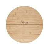 Zg Store Bambu Dönerli Sunum Tahtası, 360 Derece Dönebilen Yuvarlak Pizza ve Kahvaltı Sunum Tepsisi (30 Cm)