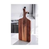 Zg Store Doğal Akasya Ahşap Kesme Tahtası Saplı, Et, Peynir, Ekmek, Sebze ve Meyve Servis Tepsisi Için Ahşap Mutfak Doğrama Tahtası (46 * 18.5 * 1.5cm)
