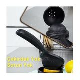 Zg Store Döküm Limon Sıkacağı Siyah Metal Narenciye Sıkacağı - Manuel Limon Mandalina ve Portakal Sıkacağı - Limon Presi Büyük Boy Sıkacak - Metal El Limon Sıkacağı