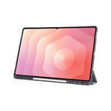 Zg Store Galaxy Tab S11 Ultra SM-X930 X936B ile Uyumlu Kılıf Silikon Yumuşak Kalem Bölmeli Esnek 4 Farklı Stand Olabilen Tablet Kılıfı Siyah