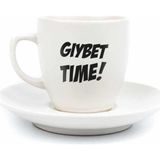 Zg Store Gıybet Time! Krem Türk Kahvesi Fincanı - Hediye Seramik Türk Kahvesi Fincanı