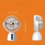 Zg Store Hepu HP-F07 USB Şarjlı Sessiz Masaüstü Mini Fan 360 Derece Ayarlanabilir Gövde Vantilatör
