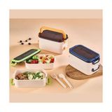 Zg Store Jouis Beslenme Kutusu 1200 ml 2 Katlı Bölmeli Bpa'sız Pp Plastik Sefer Tası ve Beslenme Çantası - Lunch Box, Çatal Kaşık Dahil Okul Beslenme - 0,5 x 7 cm