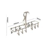 Zg Store Katlanabilir 12 Mandallı Çamaşır Askısı, Taşınabilir Seyahat Kurutmalığı, Çorap, Kravat ve Iç Çamaşırı Kurutucu, Kilitli Kancalı Pratik Balkon ve Kamp Askısı, Yer Tasarruflu Kurutma Aparatı - 1 kg