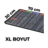 Zg Store Kısayol Xl Mousepad | 70X30 cm Masa Matı | Excel, Word, Photoshop, Cad Tüm Kısayollar Elinizin Altında | Çift Dikişli Kenarlar, Kaymaz Taban | Ofis ve Verimlilik Için Şık ve Işlevsel Tasarım