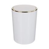 Zg Store Lenox Çöp Kovası 6lt Beyaz Altın Renk M-E35-01-A