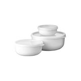 Zg Store Lumina Saklama Kutusu, 3 Parçalı Set, Buzdolabı, Derin Dondurucu, Buharlı Pişirme ve Mikrodalga Fırın Için Kapaklı Saklama Kapları, 250 Ml, 750 ml ve 1500 ml – Beyaz