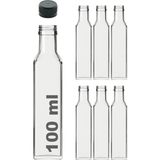 Zg Store Maraska Şeffaf 100 ml Sızdırmaz Kapaklı Boş Cam Şişe 6 Adet