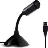 Zg Store Masaüstü, Laptop ve Notebook Bilgisayarlar Için Tak Çalıştır USB Girişli 13CM Masaüstü Mini Mikrofon Siyah - M308