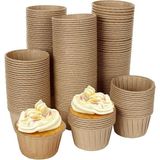 Zg Store Muffin Cupcake Kek Kalıbı Kapsülü – Kraft Renk, 20 Adet Tek Kullanımlık Brownie, Muffin, Cupcake Pişirme Kağıdı ve Kek Kapsülü