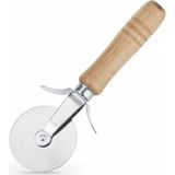 Zg Store Premium Pizza Kesici - Ergonomik Ahşap Saplı Paslanmaz Çelik Hamur Kesici (9 Cm)
