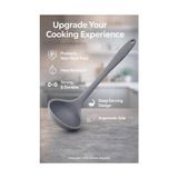 Zg Store Silikon Kepçe, Sert Uçlu Çorba Kepçesi, Yemek Servis Kepçesi, Yanmaz Yapışmaz Çizmez Mutfak Servis Kaşığı, Karışık Asorti Renk Gönderilir, Tencere Tava Uyumlu - 0,5 x 7 cm